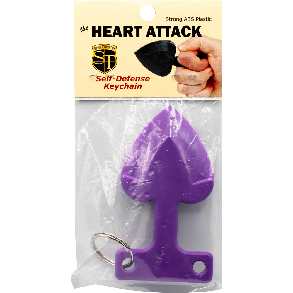 Heart Attack Self-defense Keychain Purple view 2